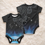 New Zealand Matariki Baby Onesie Pleiades Star Cluster Blue Galaxy