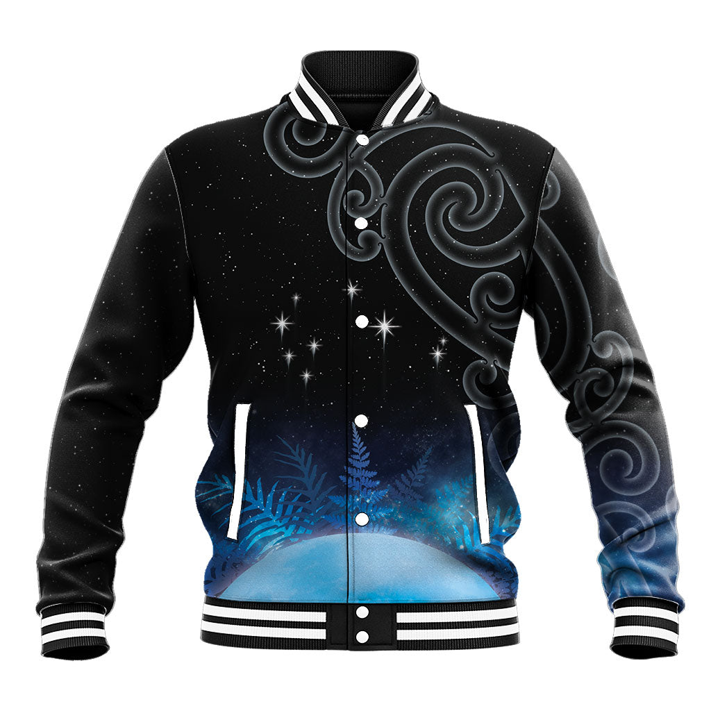 New Zealand Matariki Baseball Jacket Pleiades Star Cluster Blue Galaxy
