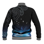 New Zealand Matariki Baseball Jacket Pleiades Star Cluster Blue Galaxy