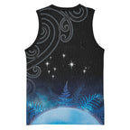 New Zealand Matariki Basketball Jersey Pleiades Star Cluster Blue Galaxy