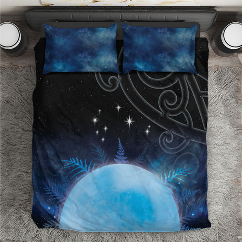 New Zealand Matariki Bedding Set Pleiades Star Cluster Blue Galaxy