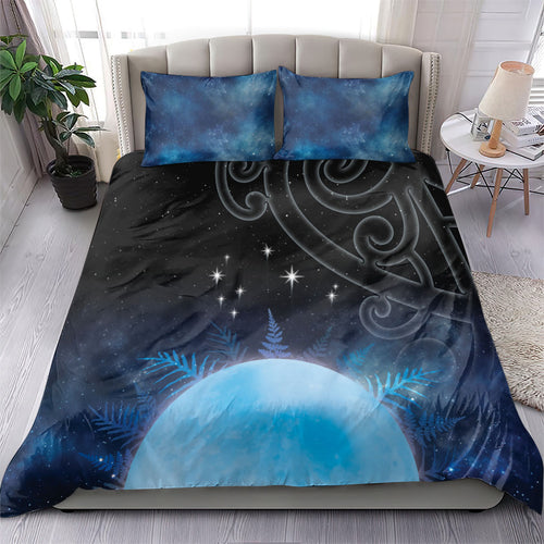 New Zealand Matariki Bedding Set Pleiades Star Cluster Blue Galaxy