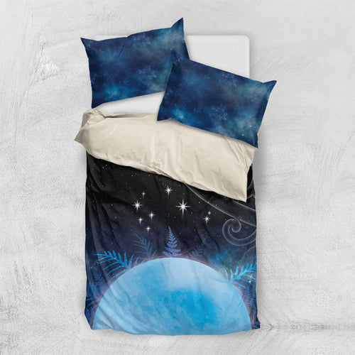 New Zealand Matariki Bedding Set Pleiades Star Cluster Blue Galaxy