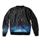 New Zealand Matariki Bomber Jacket Pleiades Star Cluster Blue Galaxy