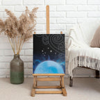 New Zealand Matariki Canvas Wall Art Pleiades Star Cluster Blue Galaxy