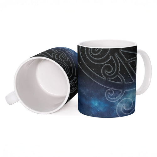 New Zealand Matariki Ceramic Mug Pleiades Star Cluster Blue Galaxy