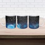 New Zealand Matariki Ceramic Mug Pleiades Star Cluster Blue Galaxy