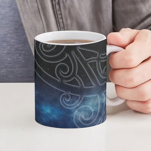 New Zealand Matariki Ceramic Mug Pleiades Star Cluster Blue Galaxy