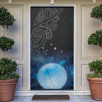 New Zealand Matariki Door Cover Pleiades Star Cluster Blue Galaxy