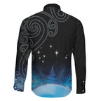 New Zealand Matariki Family Matching Puletasi and Hawaiian Shirt Pleiades Star Cluster Blue Galaxy
