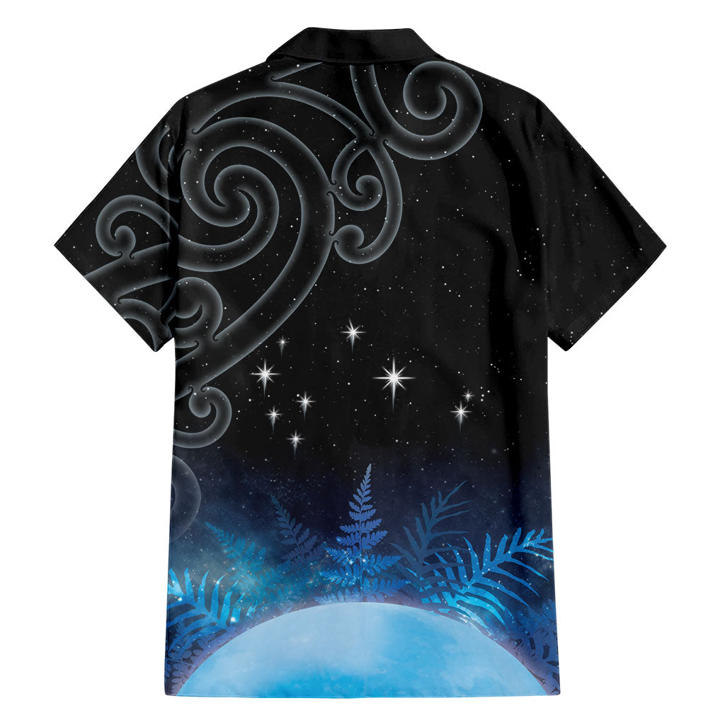New Zealand Matariki Family Matching Tank Maxi Dress and Hawaiian Shirt Pleiades Star Cluster Blue Galaxy