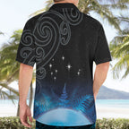 New Zealand Matariki Hawaiian Shirt Pleiades Star Cluster Blue Galaxy