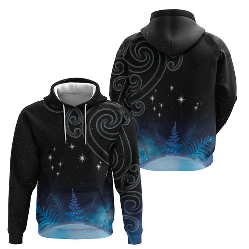 New Zealand Matariki Hoodie Pleiades Star Cluster Blue Galaxy