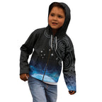 New Zealand Matariki Kid Hoodie Pleiades Star Cluster Blue Galaxy
