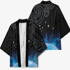New Zealand Matariki Kimono Pleiades Star Cluster Blue Galaxy