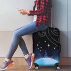 New Zealand Matariki Luggage Cover Pleiades Star Cluster Blue Galaxy