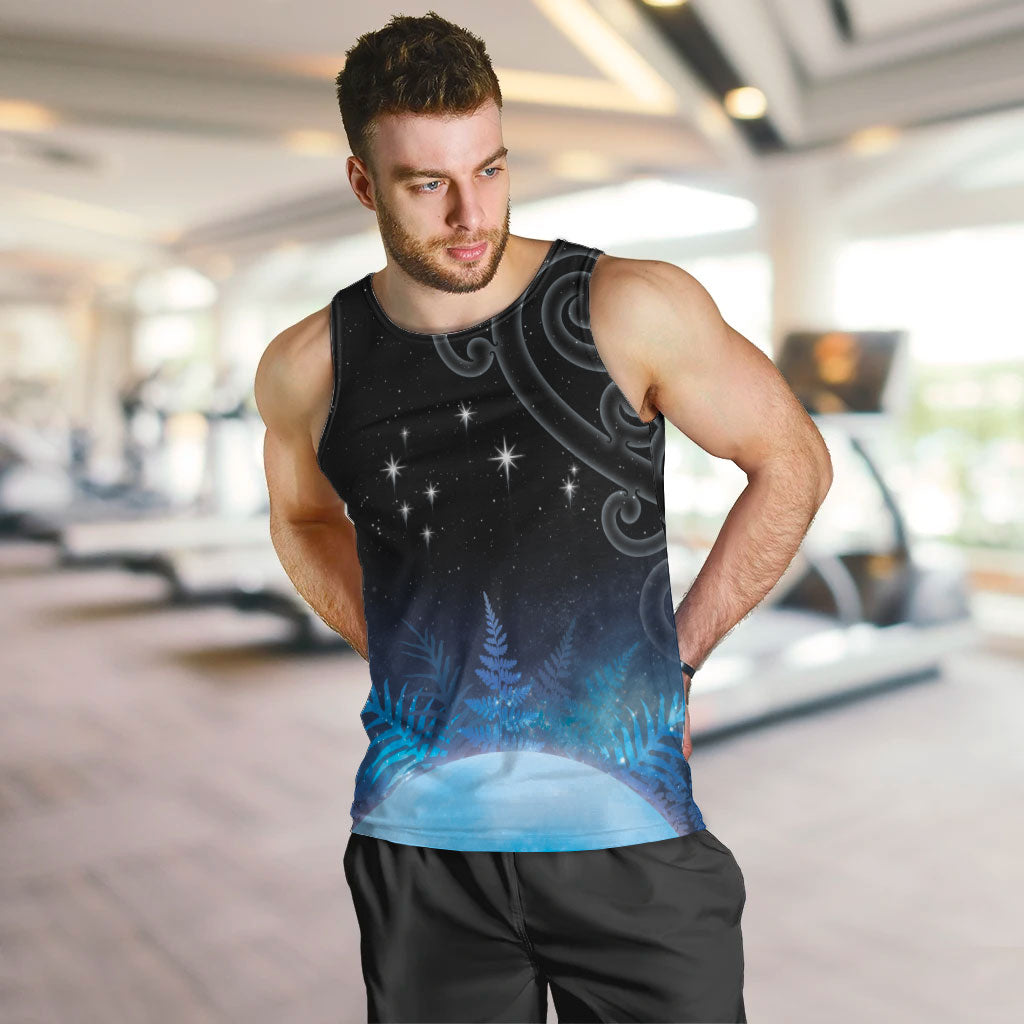 New Zealand Matariki Men Tank Top Pleiades Star Cluster Blue Galaxy