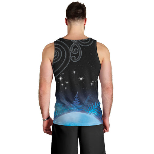 New Zealand Matariki Men Tank Top Pleiades Star Cluster Blue Galaxy