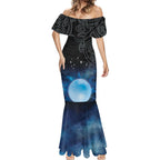 New Zealand Matariki Mermaid Dress Pleiades Star Cluster Blue Galaxy