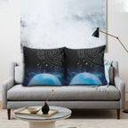 New Zealand Matariki Pillow Cover Pleiades Star Cluster Blue Galaxy