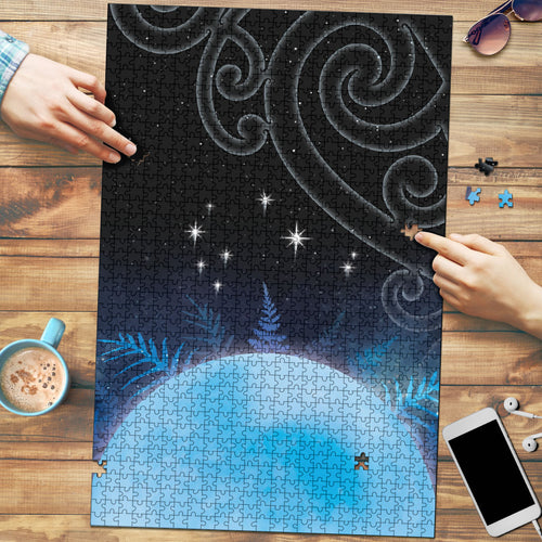 New Zealand Matariki Puzzle Pleiades Star Cluster Blue Galaxy
