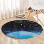 New Zealand Matariki Round Carpet Pleiades Star Cluster Blue Galaxy
