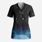 New Zealand Matariki Scrub Top Pleiades Star Cluster Blue Galaxy