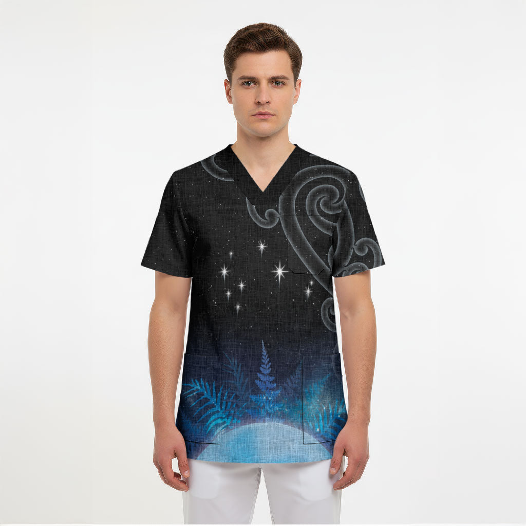 New Zealand Matariki Scrub Top Pleiades Star Cluster Blue Galaxy