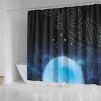 New Zealand Matariki Shower Curtain Pleiades Star Cluster Blue Galaxy