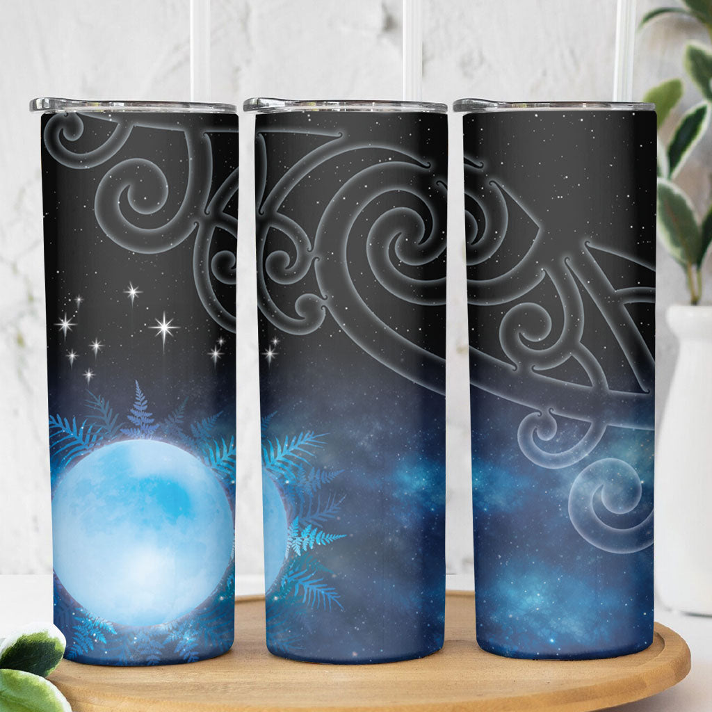 New Zealand Matariki Skinny Tumbler Pleiades Star Cluster Blue Galaxy