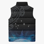 New Zealand Matariki Sleeveless Puffer Jacket Pleiades Star Cluster Blue Galaxy