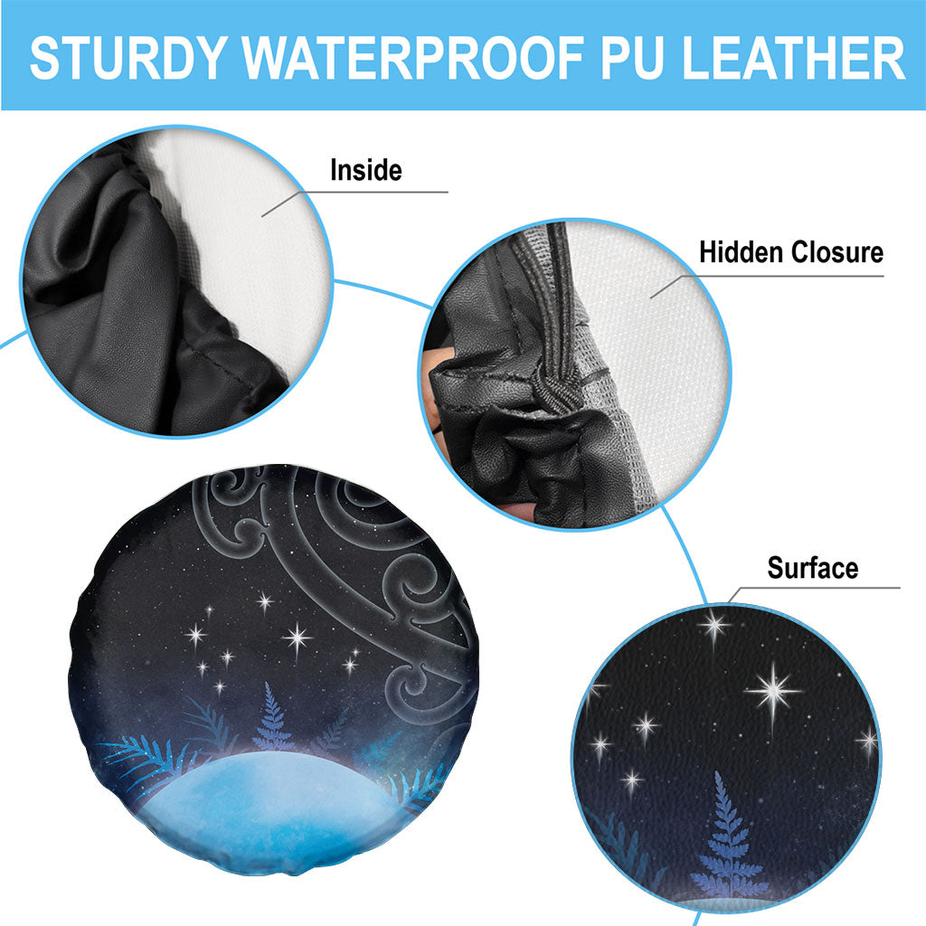 New Zealand Matariki Spare Tire Cover Pleiades Star Cluster Blue Galaxy