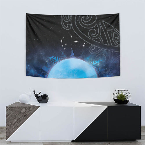 New Zealand Matariki Tapestry Pleiades Star Cluster Blue Galaxy