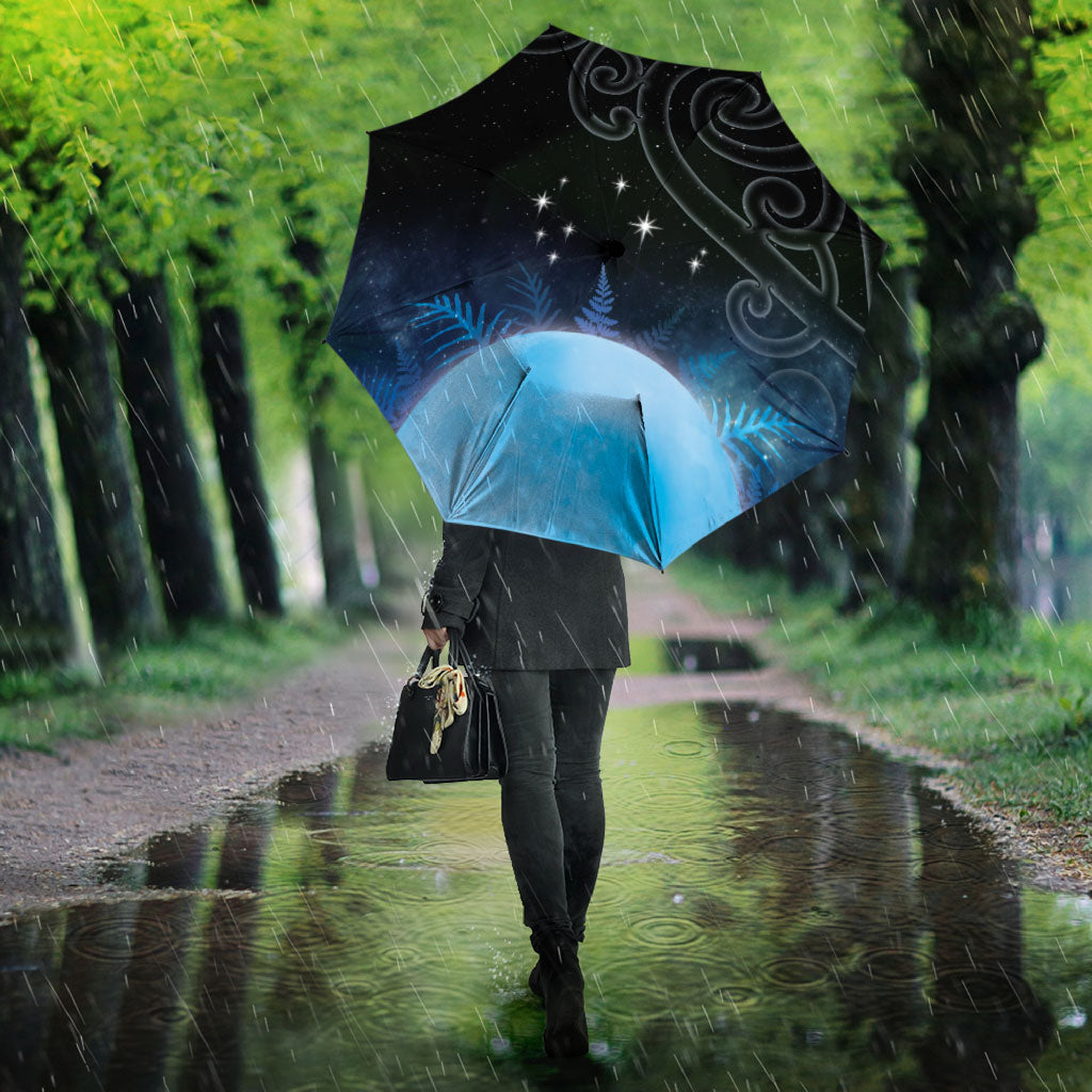 New Zealand Matariki Umbrella Pleiades Star Cluster Blue Galaxy
