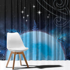 New Zealand Matariki Window Curtain Pleiades Star Cluster Blue Galaxy