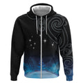 New Zealand Matariki Zip Hoodie Pleiades Star Cluster Blue Galaxy