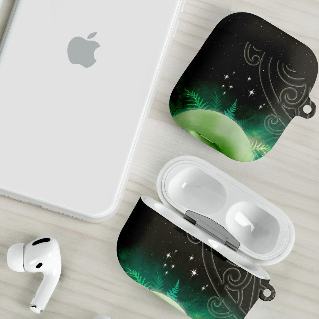 New Zealand Matariki AirPods Case Pleiades Star Cluster Green Galaxy