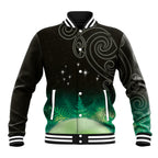 New Zealand Matariki Baseball Jacket Pleiades Star Cluster Green Galaxy