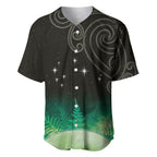 New Zealand Matariki Baseball Jersey Pleiades Star Cluster Green Galaxy