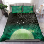 New Zealand Matariki Bedding Set Pleiades Star Cluster Green Galaxy