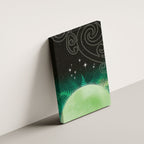 New Zealand Matariki Canvas Wall Art Pleiades Star Cluster Green Galaxy