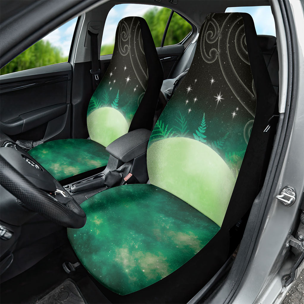 New Zealand Matariki Car Seat Cover Pleiades Star Cluster Green Galaxy