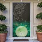 New Zealand Matariki Door Cover Pleiades Star Cluster Green Galaxy
