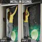 New Zealand Matariki Door Cover Pleiades Star Cluster Green Galaxy
