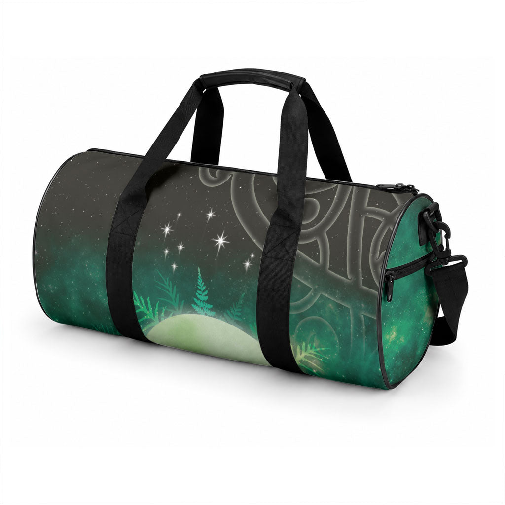 New Zealand Matariki Duffle Bag Pleiades Star Cluster Green Galaxy