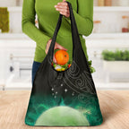 New Zealand Matariki Grocery Bag Pleiades Star Cluster Green Galaxy