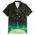 New Zealand Matariki Hawaiian Shirt Pleiades Star Cluster Green Galaxy