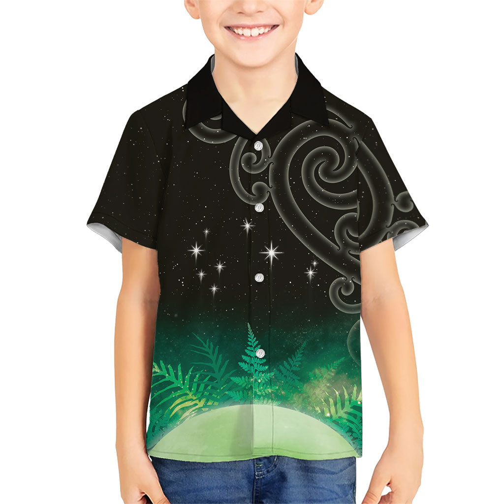New Zealand Matariki Hawaiian Shirt Pleiades Star Cluster Green Galaxy