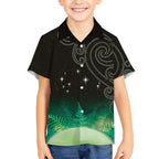New Zealand Matariki Hawaiian Shirt Pleiades Star Cluster Green Galaxy