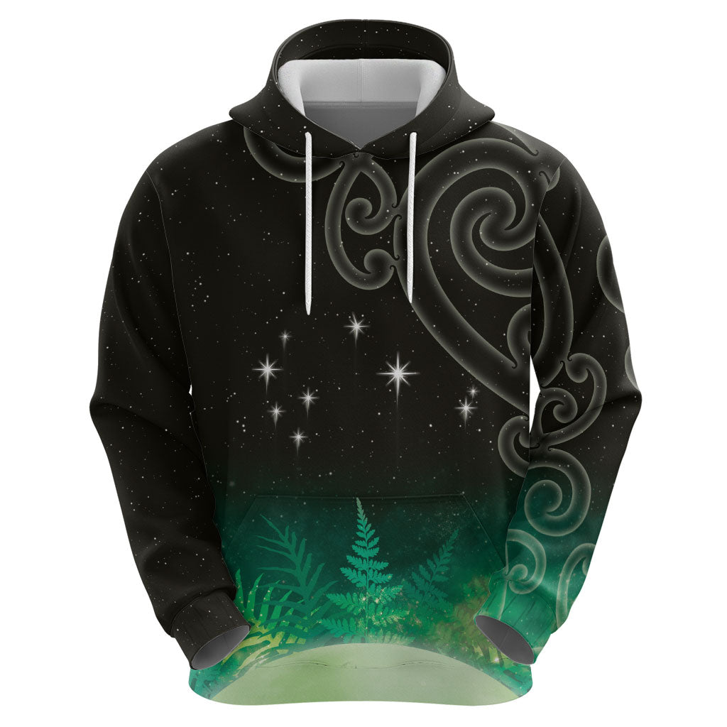 New Zealand Matariki Hoodie Pleiades Star Cluster Green Galaxy